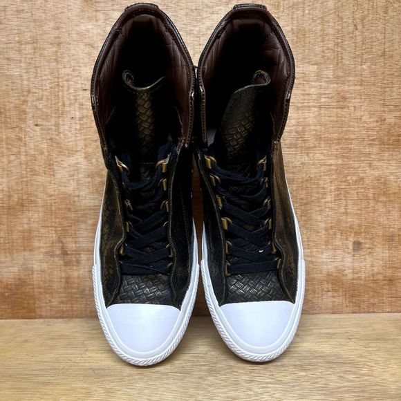 Converse All Star High Alpha M Dark Gold White Leather Shoes 153111C Men Size 9 - Picture 5 of 9